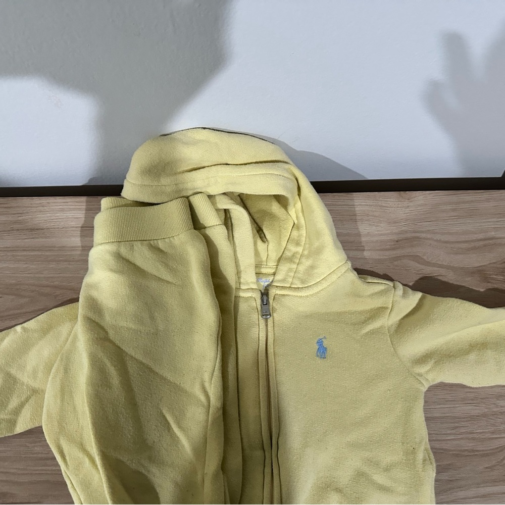 Ralph Lauren Baby Yellow Hooded Puffer Jacket